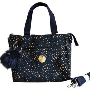 brand new vintage Kipling REVIR tote multi-use crossbody bag snowflake blue